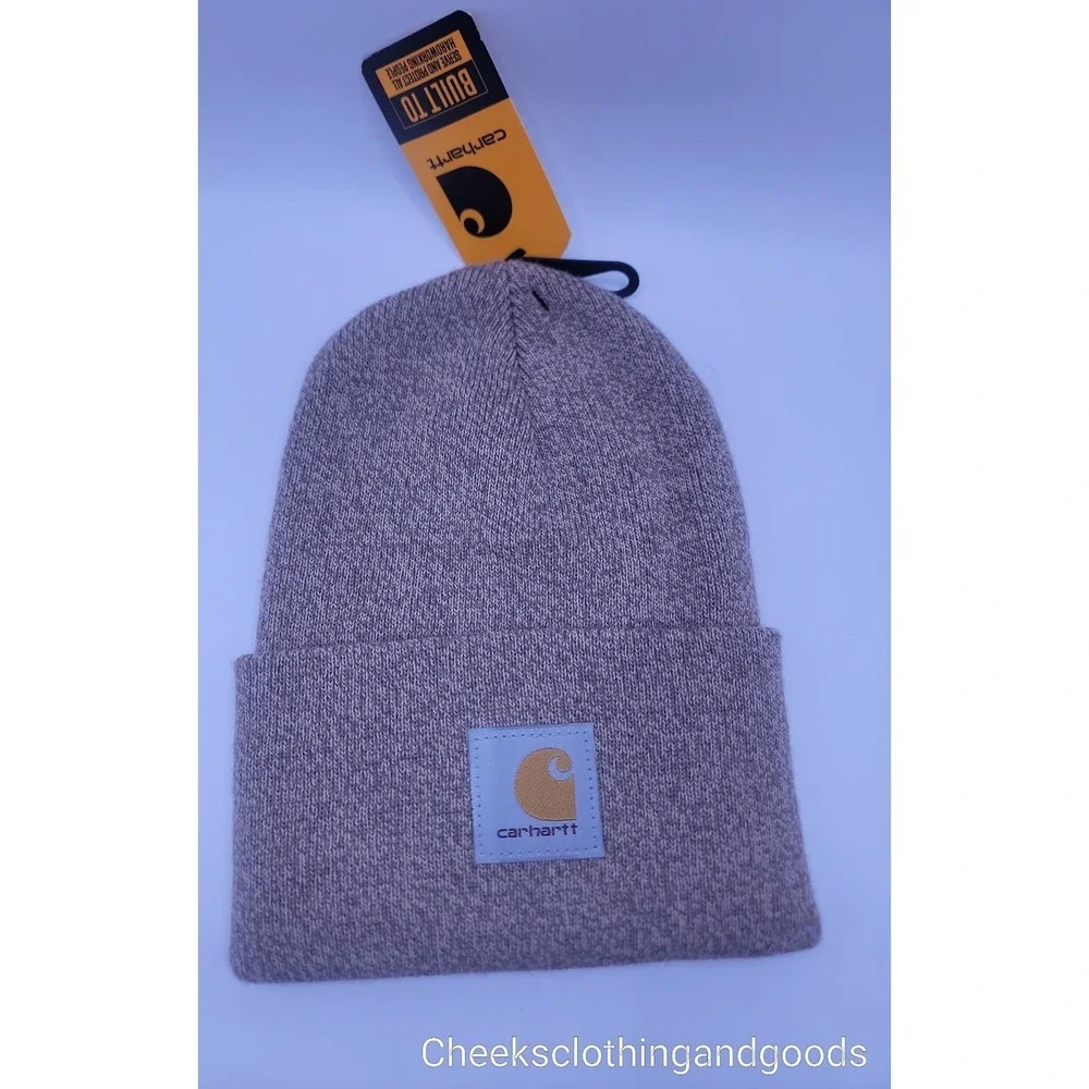 NWT Lot of 3 Carhartt A18 Acrylic Watch Hat Beanie Tan Taupe One Size